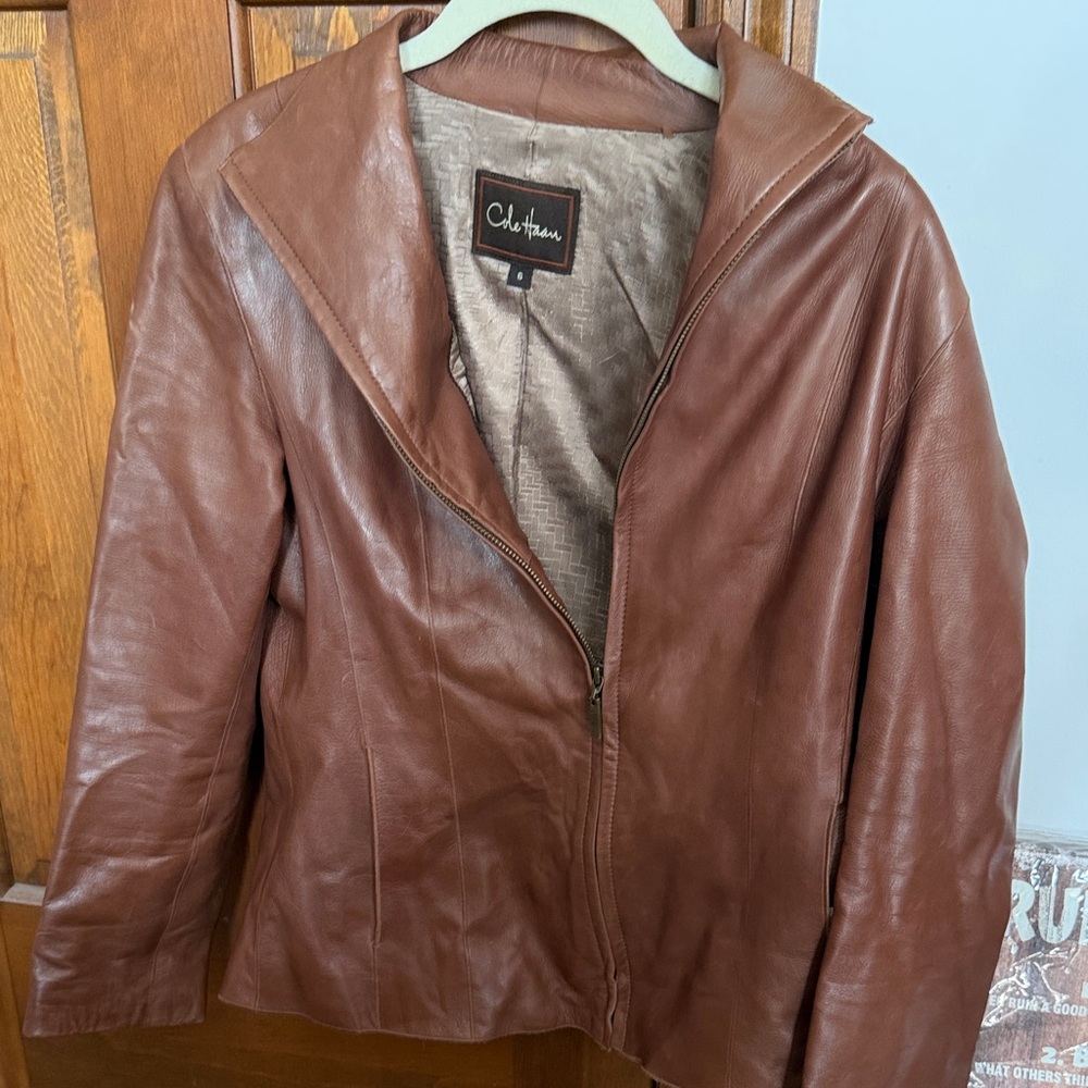 Lamb skin leather jacket
